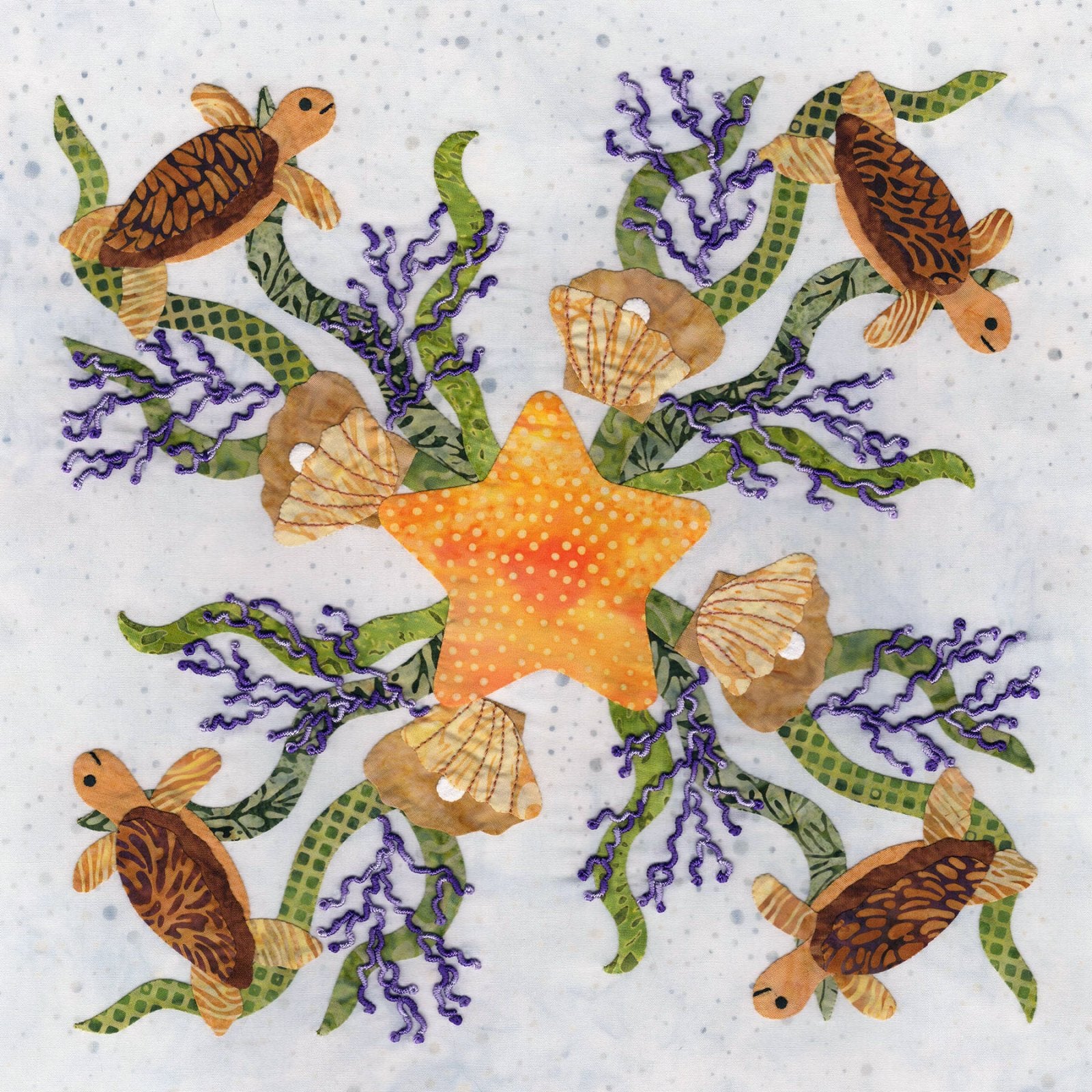 P3-2405 Starfish Turtle Wreath Block 5