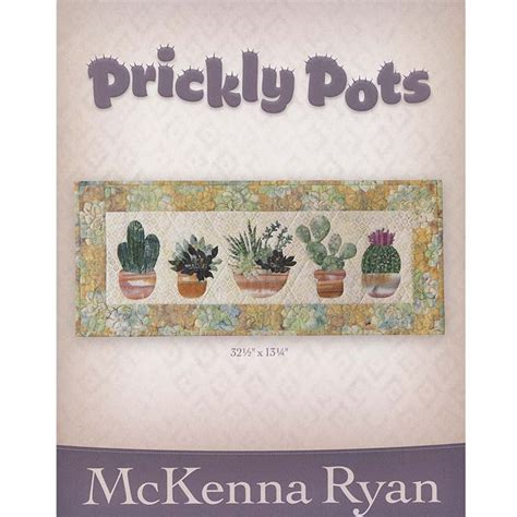 Pine Needles Prickly Pots Traditional Applique Quilt Kit PP01 Front Cover