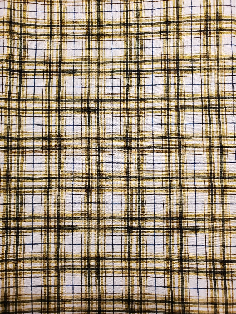 Hoffman Fabrics Fly Home Green Plaid