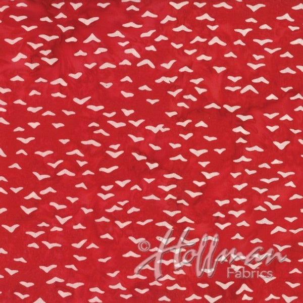 Hoffman Fabrics Peppermint Red Seagull Bird Batik Fabric Q2139-75-Peppermint