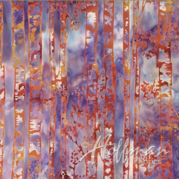 Hoffman Fabrics Red Purple Canyon Birch Tree Batik Fabric Q2141-646-Canyon