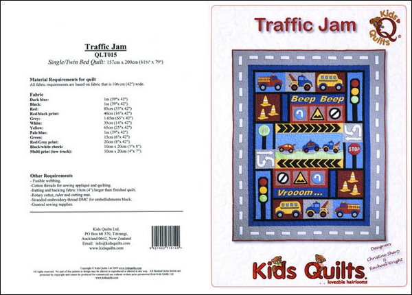 Kids Quilts Traffic Jam Truck Fire Engine Car Applique Quilt Pattern Covers