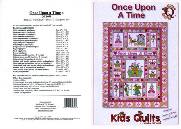 Kids Quilts Once Upon A Time Princess Fairy Tale Applique Quilt Pattern Covers