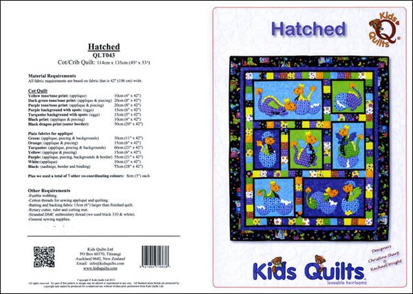 Kids Quilts Hatched Polka Dot Baby Dragon Applique Quilt Pattern Covers
