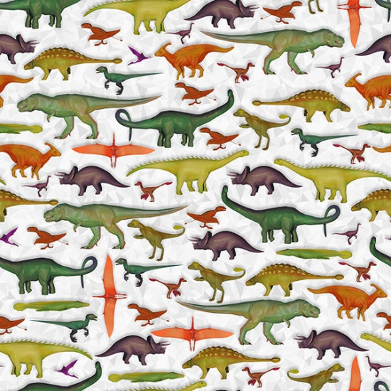 Hoffman Fabrics Dino-Mite Grey Dinosaurs Cotton Fabric S4766-48-Gray
