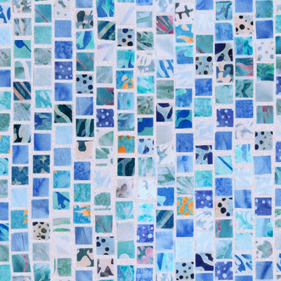 Hoffman Fabrics Sky Mosaic Cotton Fabric S4808-16-Sky