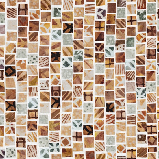 Hoffman Fabrics Cream Mosaic Cotton Fabric S4808-33-Cream