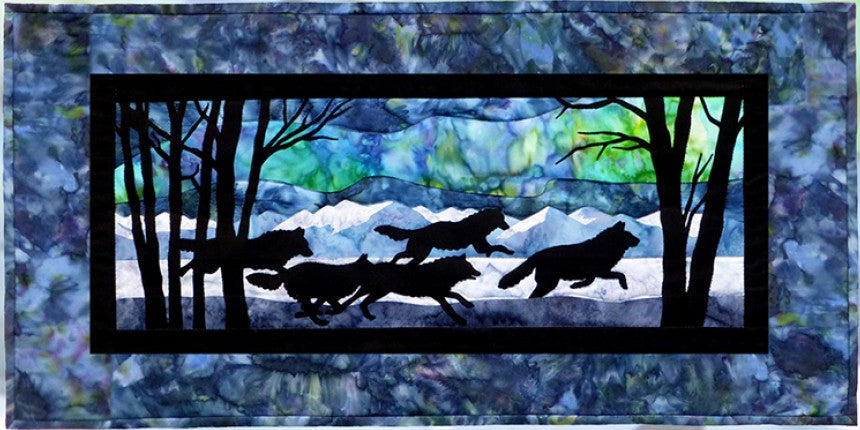Wildfire Designs Alaska Aurora Nights Thru the Forest Applique Quilt Pattern