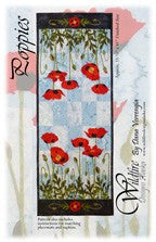 Wildfire Designs Alaska Poppies Table Runner Applique Quilt Kit and Fabric Kit 