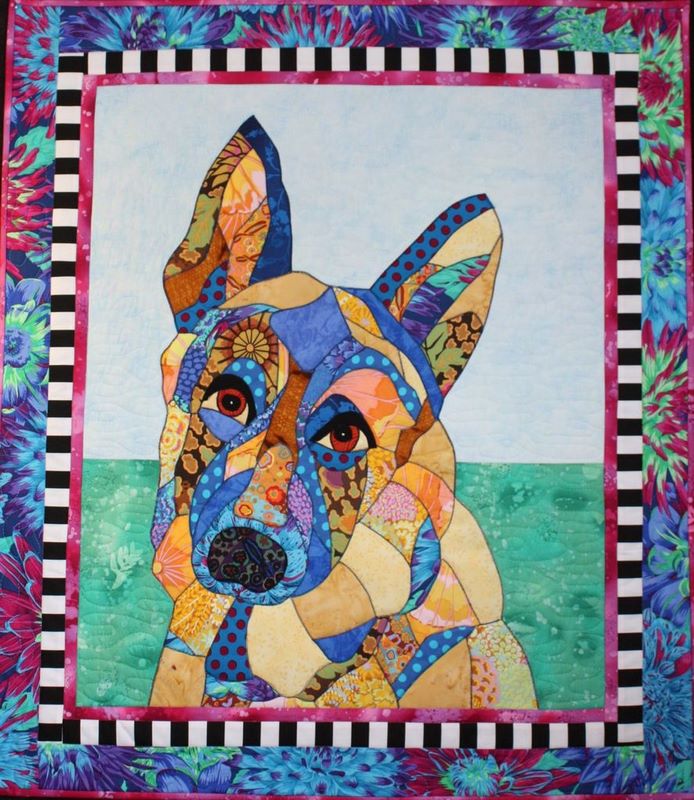 BJ Designs & Patterns Sarge German Shepherd Dog Applique Quilt Pattern