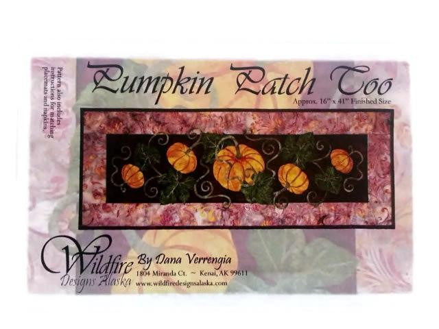 Wildfire Designs Alaska Pumpkin Patch Too Table Runner Applique Quilt Kit and Fabric Kit 