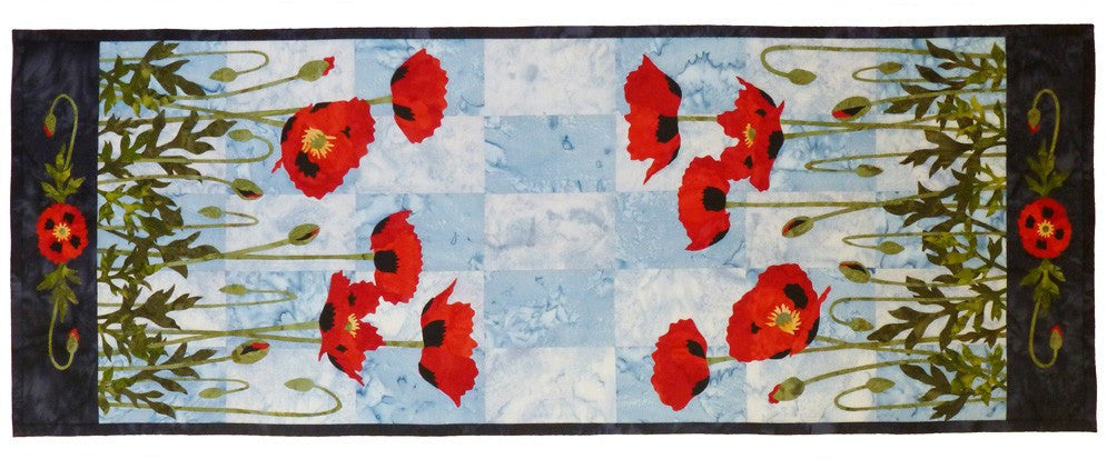 Wildfire Designs Alaska Poppies Table Runner Applique Quilt Pattern 