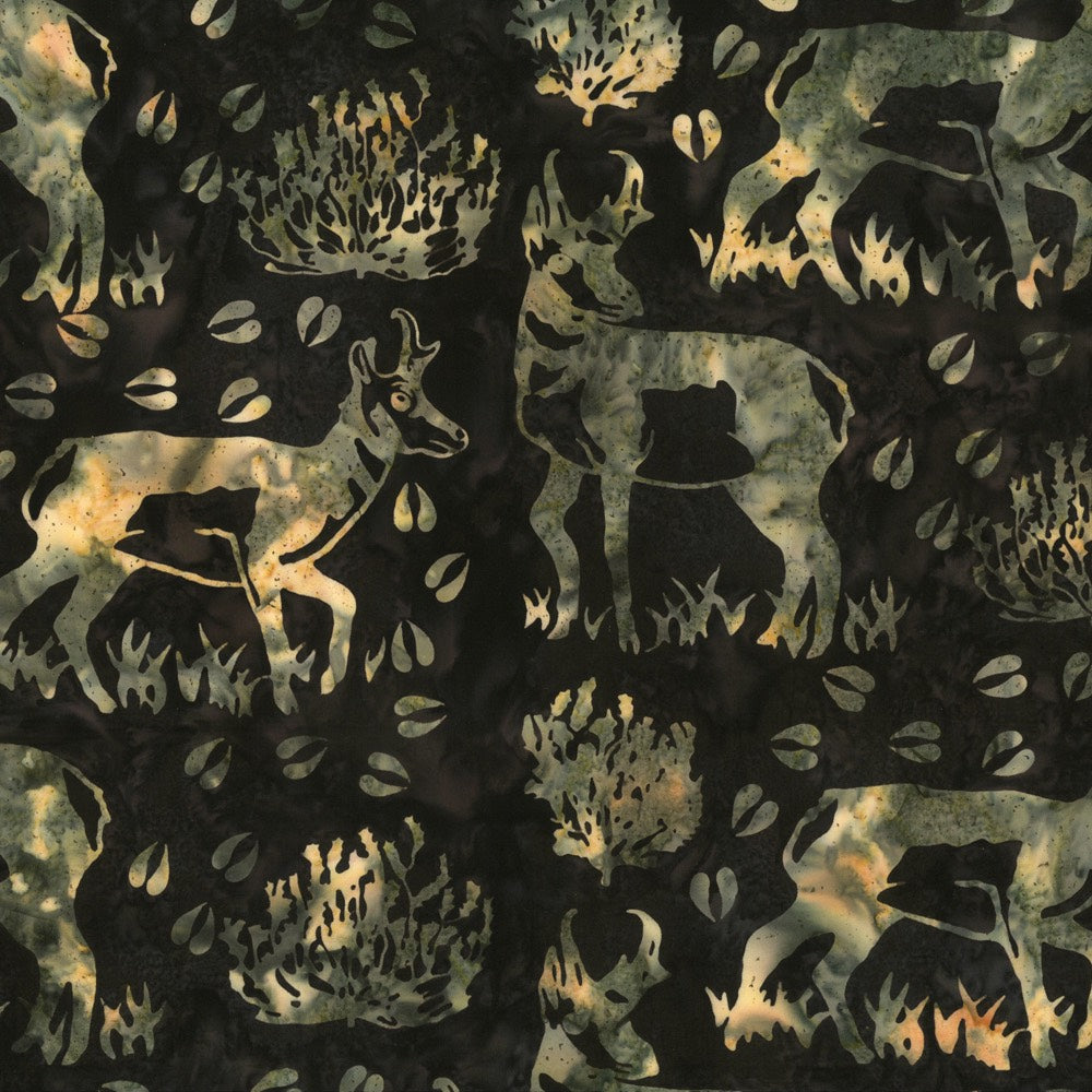 Hoffman Fabrics Cappuccino Brown Antelope Batik Fabric P2077-610-Cappuccino