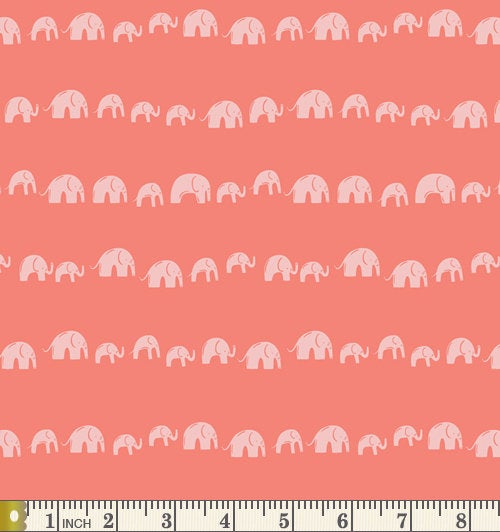 Art Gallery Fabrics Selva Elephants Echo Earthy Cotton Fabric SLV-14515