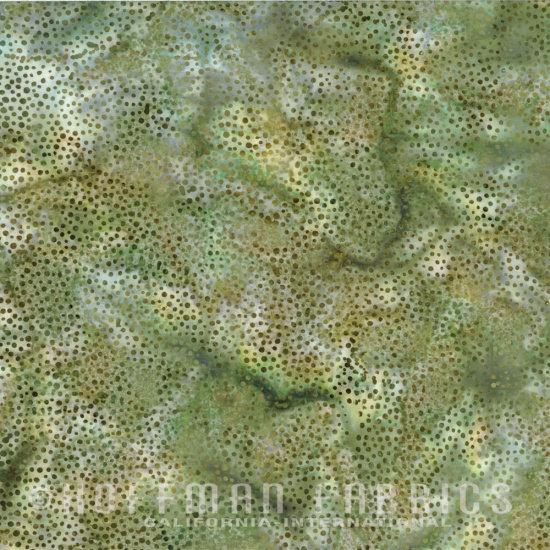 Hoffman Fabrics Dot Caterpillar Green Batik Fat Quarter 885-269-Caterpillar