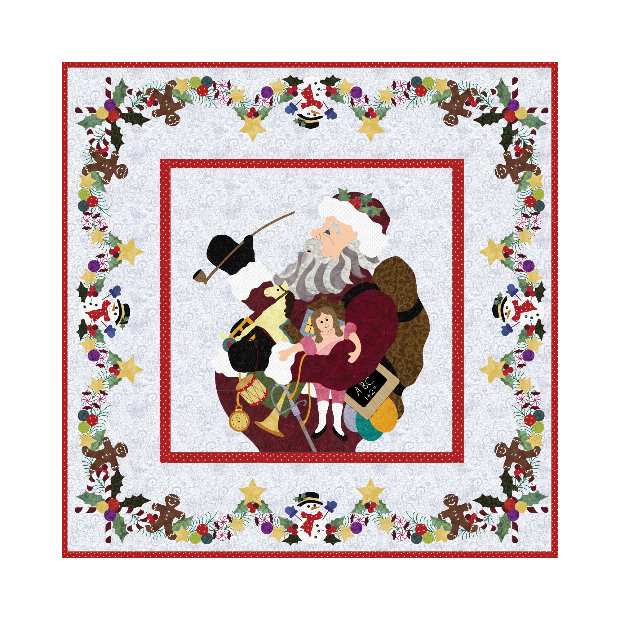 P3 Designs Ole Time Santa Christmas Holiday Applique Quilt Pattern