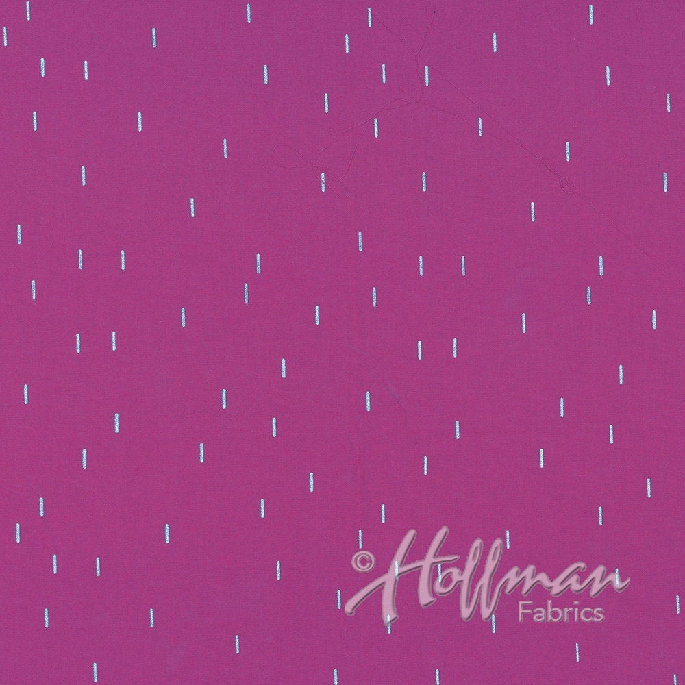 Hoffman Fabrics Me+You Magenta Purple Metallic Silver Batik Fat Quarter 149-72S-Magenta-Silver