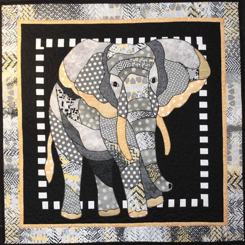 BJ Designs & Patterns Estelle Elephant Applique Quilt Pattern