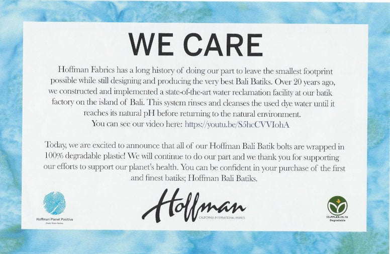 Hoffman Fabrics Bison Black Bear Batik Fabric S2338-555-Bison
