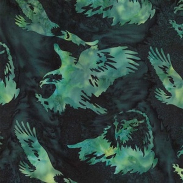 Hoffman Fabrics Frog Green Bald Eagle Batik Fat Quarter N2909-303-Frog