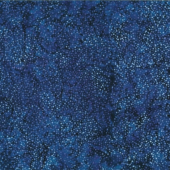 Hoffman Fabrics Dot Jewel Blue Batik Fabric 885-162-Jewel