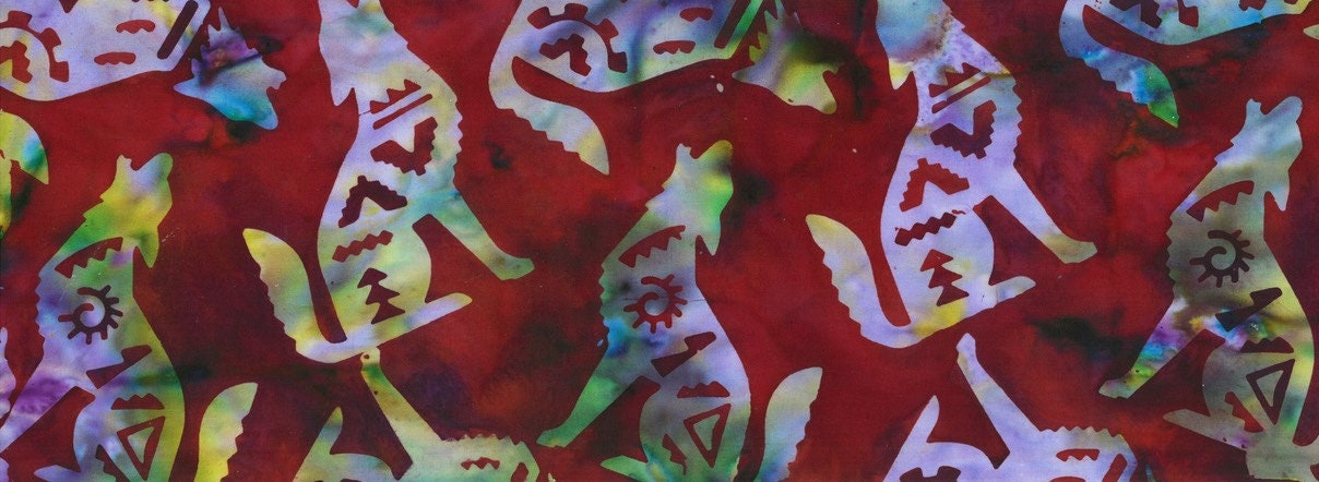 Hoffman Fabrics Red Velvet Coyote Batik Fabric S2309-568-Red-Velvet