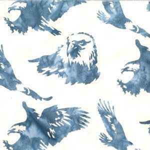 Hoffman Fabrics Breeze Blue Eagle Batik Fabric N2909-492-Breeze
