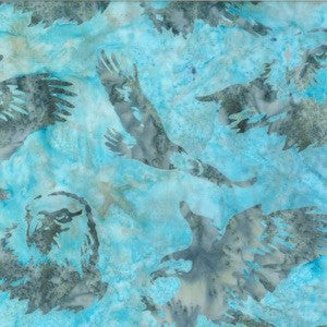 Hoffman Fabrics Seafoam Blue Bald Eagle Batik Fat Quarter N2909-79-Seafoam
