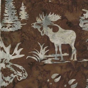 Hoffman Fabrics Cedar Brown Bull Moose Batik Fabric N2911-552-Cedar