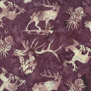 Hoffman Fabrics Mulberry Purple Elk Batik Fat Quarter N2913-428-Mulberry
