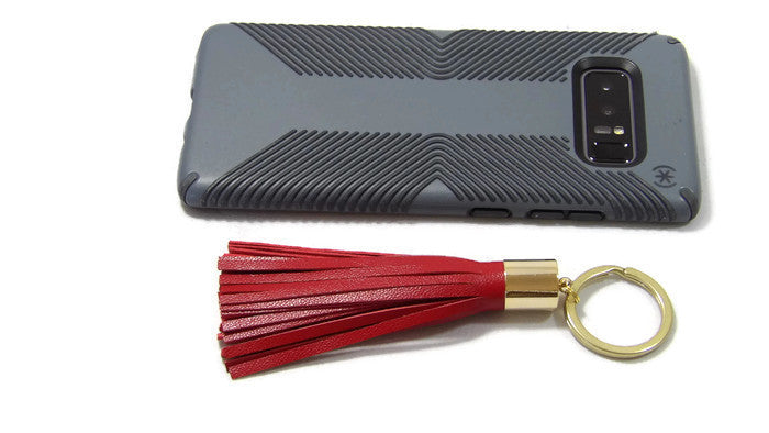 Leather Tassel Keychain Scale