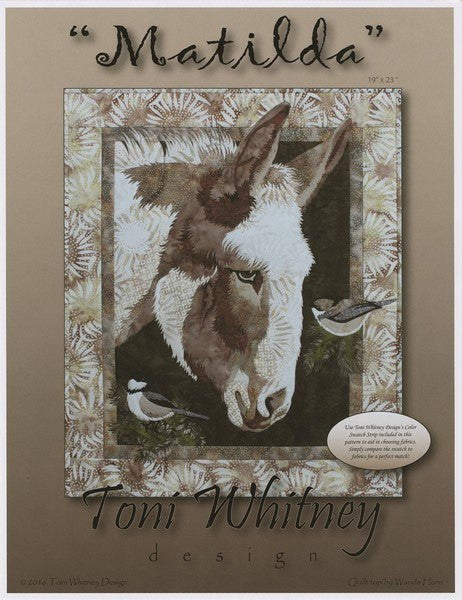 Toni Whitney Design Matilda Donkey Applique Quilt Pattern Front Cover