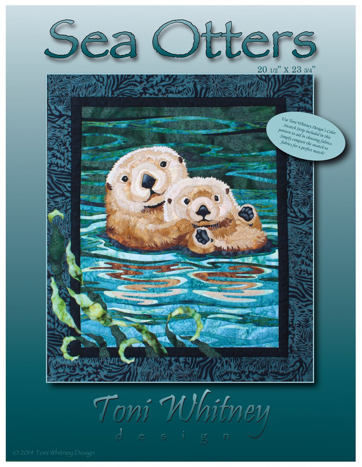 Toni Whitney Design Sea Otter Applique Quilt Pattern Front