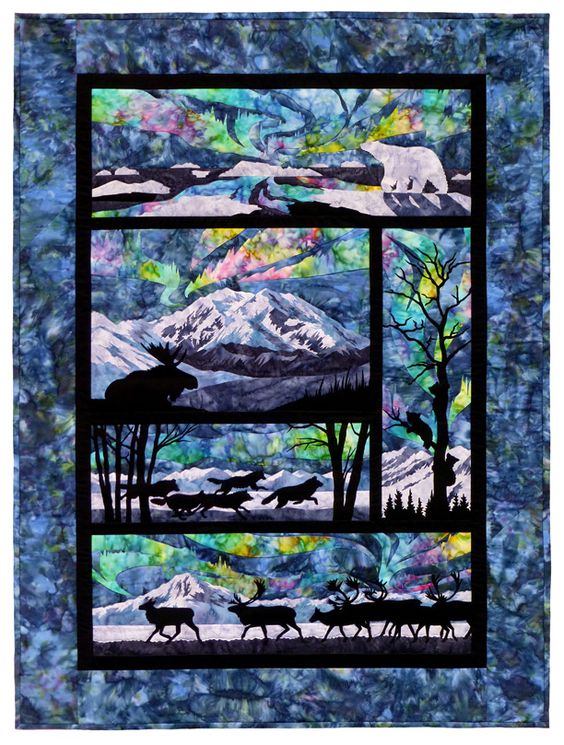 Wildfire Designs Alaska Aurora Nights Complete 5-Block Quilt