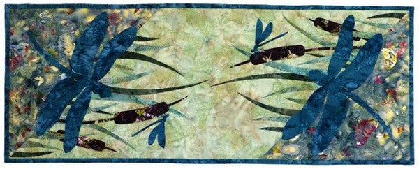 Wildfire Designs Alaska At The Pond Dragonfly Table Runner Applique Quilt Pattern