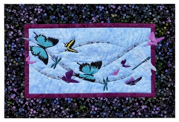 Wildfire Designs Alaska Into the Wild Flying By Butterfly Wall Hanging Applique Quilt Pattern