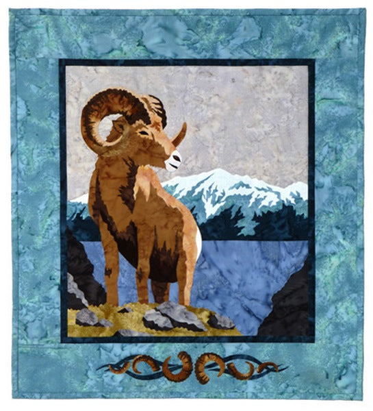 Wildfire Designs Alaska Mountain Hike Big Horn Sheep Applique Quilt Pattern