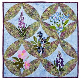 Wildfire Designs Alaska Northern Flora Five-Block Wallhanging Quilt Kit