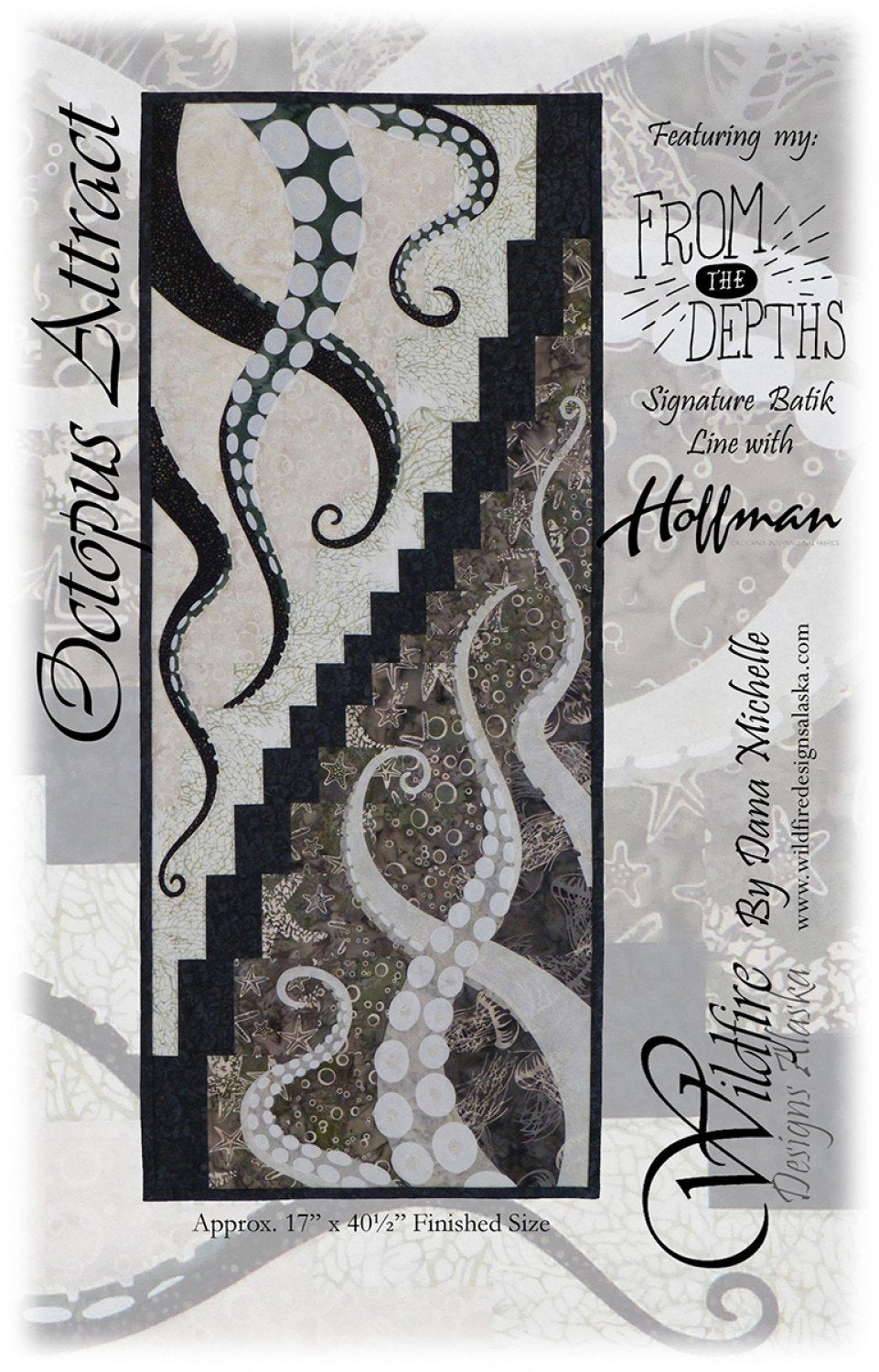 Wildfire Designs Alaska Octopus Attract Applique Quilt Pattern Front Cover