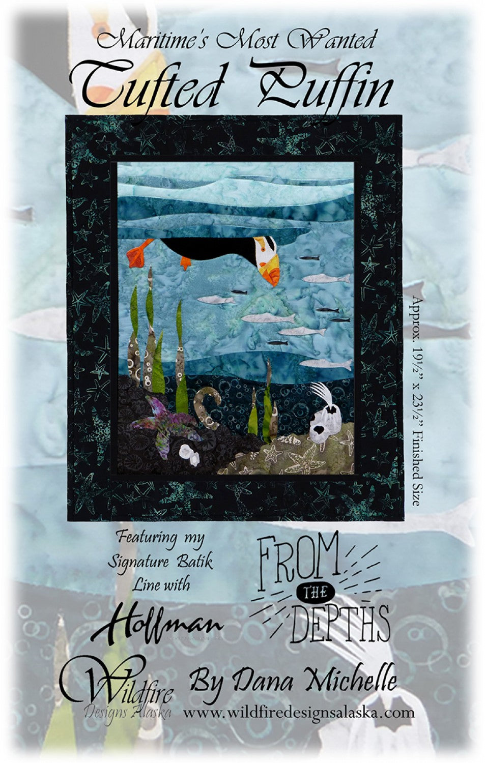 Wildfire Designs Alaska Maritime's Most Wanted Tufted Puffin Applique Quilt Pattern Front Cover